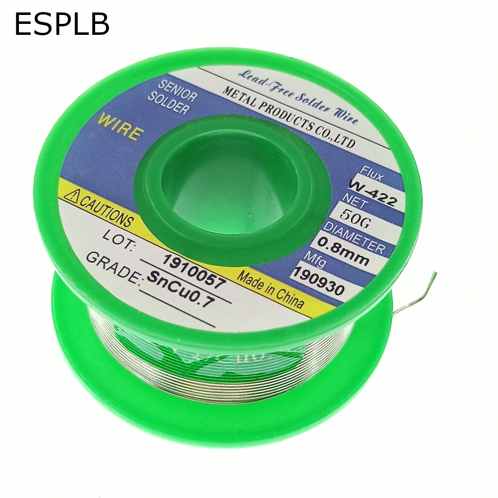 ESPLB Lead Free Solder Wire Tin 50G 0.5/0.6/0.8/1.0/1.2/1.5/2.0mm Rosin Core Solder Welding Soldering Iron