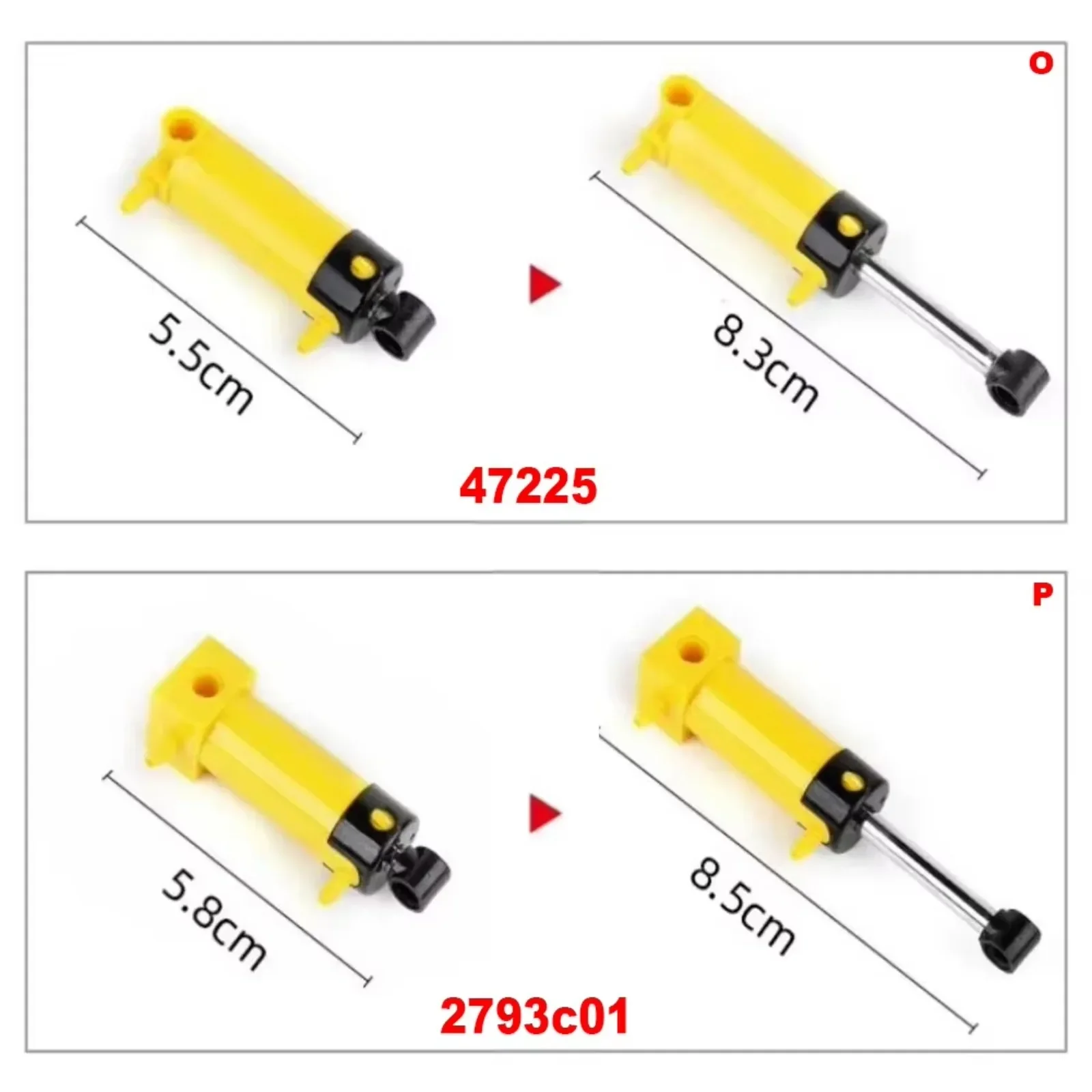 Kit de pièces pneumatiques MOC avec pompe à Air/tige/piston pour bâtiment technique Legoeds 42043 61904