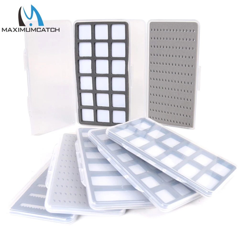 

Maximumcatch Fly Box Водонепроницаемый тонкий 185x103x13 мм Прозрачный чехол с крючком и пенопластовым отделением для рыбалки форели, лосося, окуня