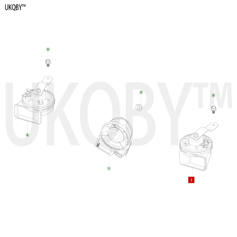 Horn, horn, high pitched electronic bracket 104549500A  104549600A
