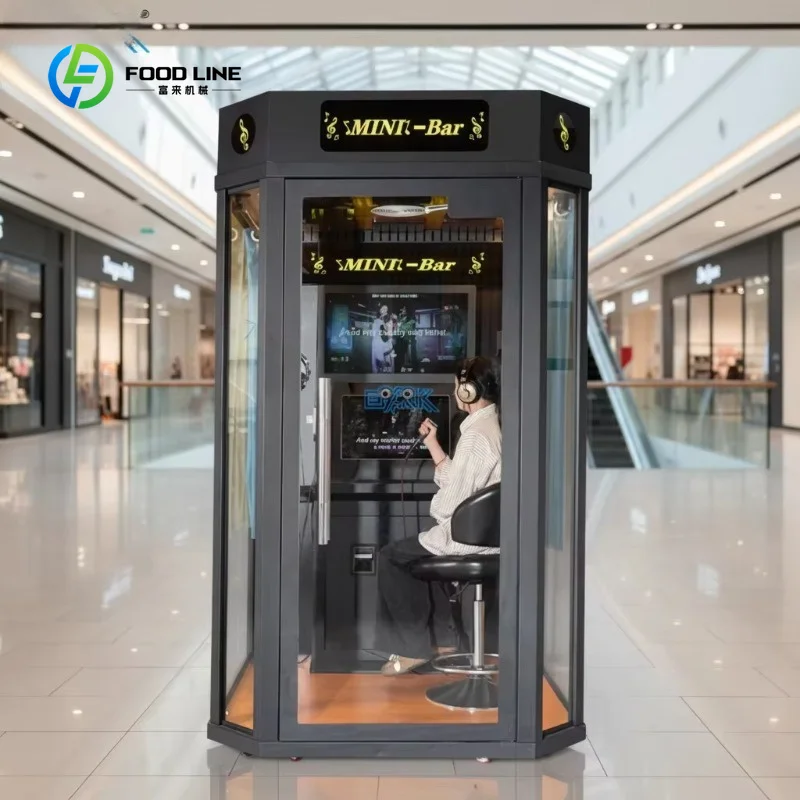 Customized Wholesale Coin-operated Electronic Jukebox Karaoke Singing Booth Metal Ktv Mobile Singing Machine Game Machine