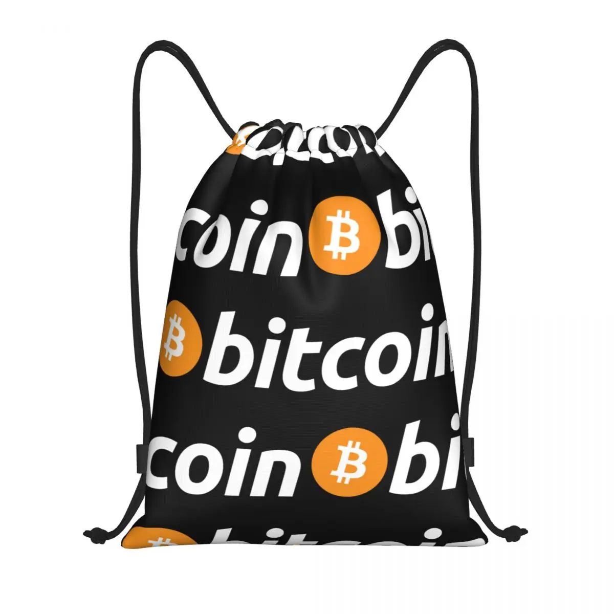 

The Bitcoin Logo Multi-function Portable Drawstring Bags Sports Bag Book Bag For Travelling