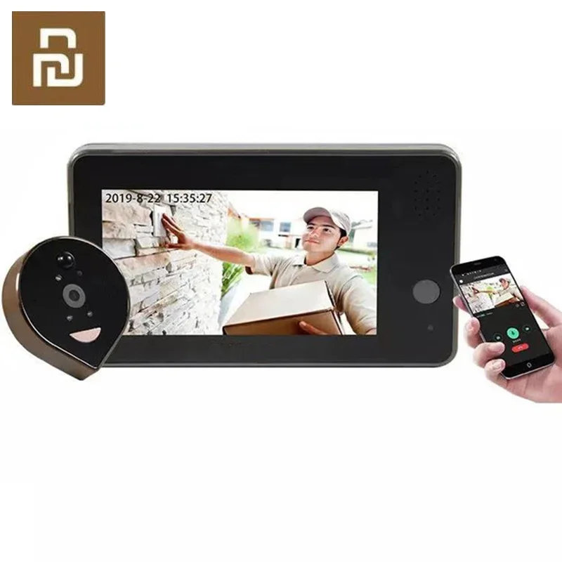 

Smart Wifi Door Peephole Video Eye Doorbell IOS Android Phone APP Remote Monitor Intercom Night Home Security Cat Eye Door Bell