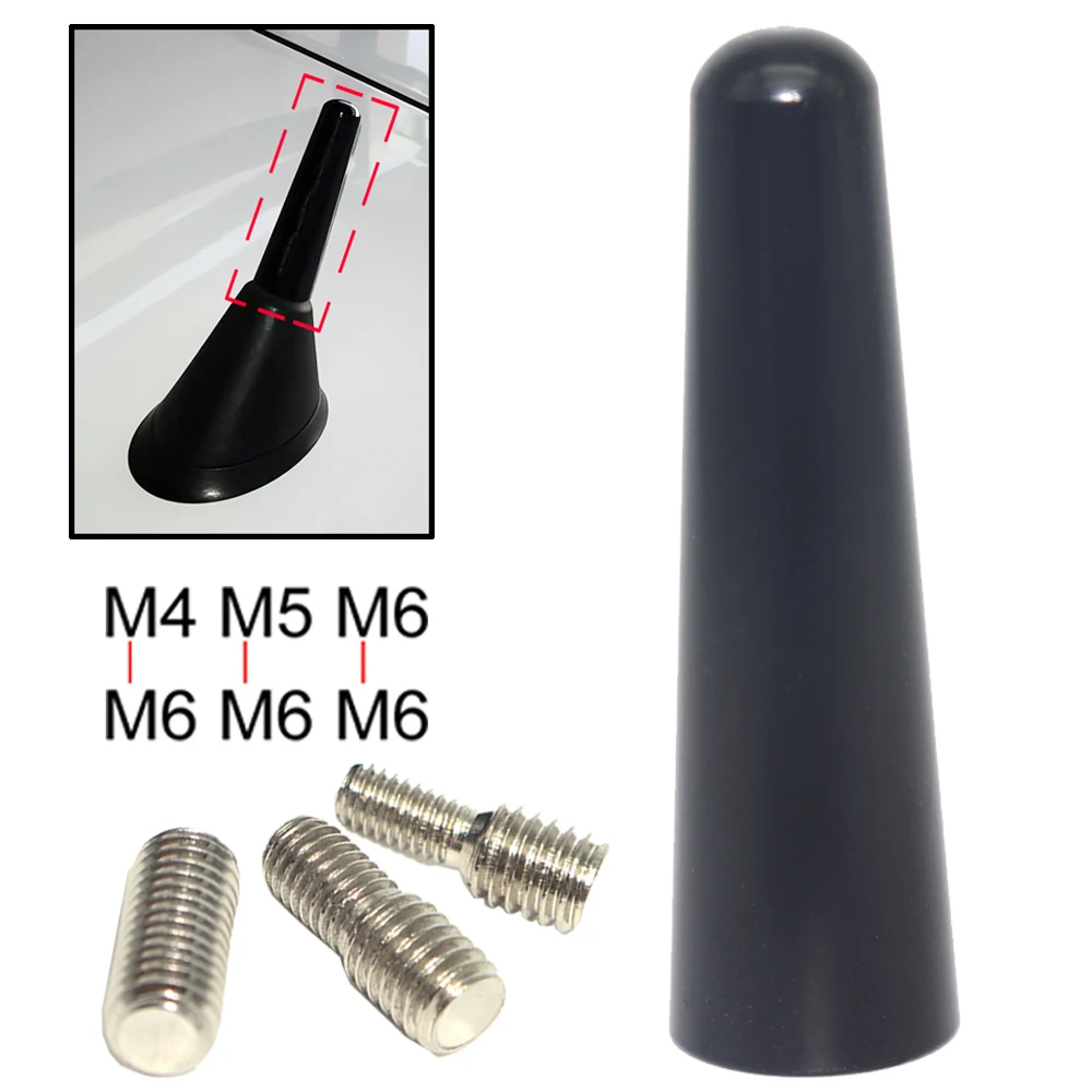 

Universal AM/FM Car Bee Sting Stubby Aerial Mast Antenna Radio Roof Mount Sport Short Rod 5cm/1.97in Replacement Car Tuning