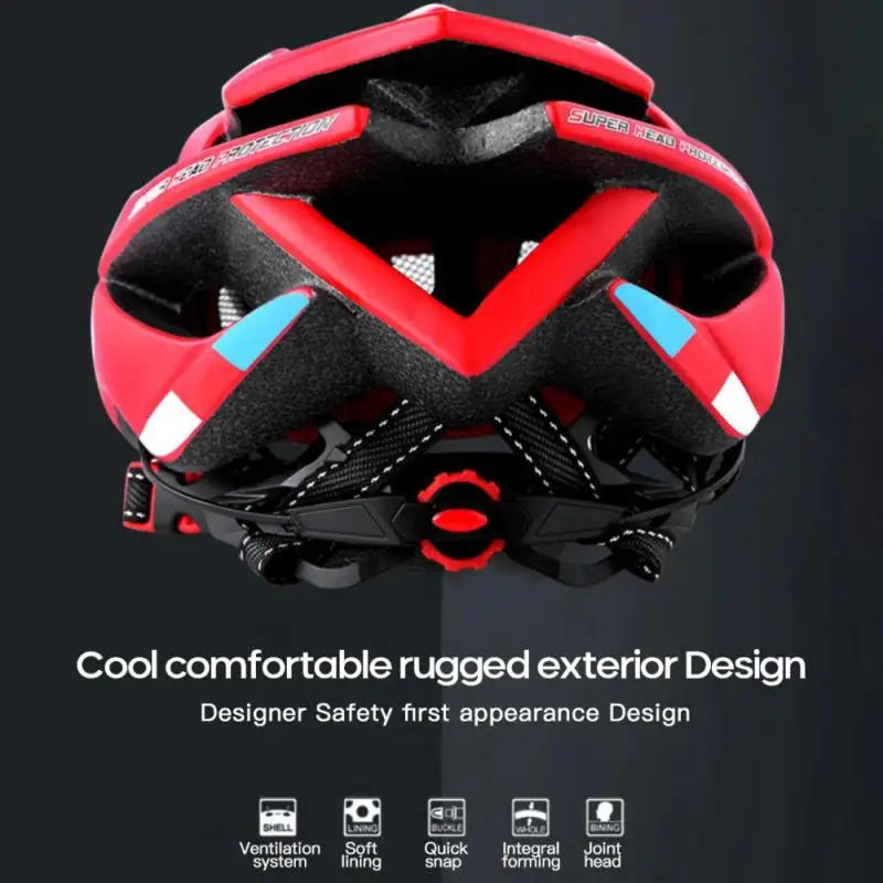 MTB Bike Helmet With Taillamp For Men Women Sport Cycling Helmet Adjustable Mountain Road Soft Pad Safety Hat Accessories