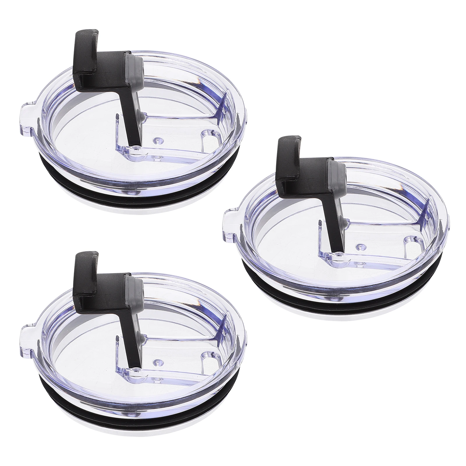 

3pcs Spill Resistant Lid Sealed Tumbler Covers Leak Proof Car Water Cup Caps Non-Slip Transparent Easy Carry Gift Friends