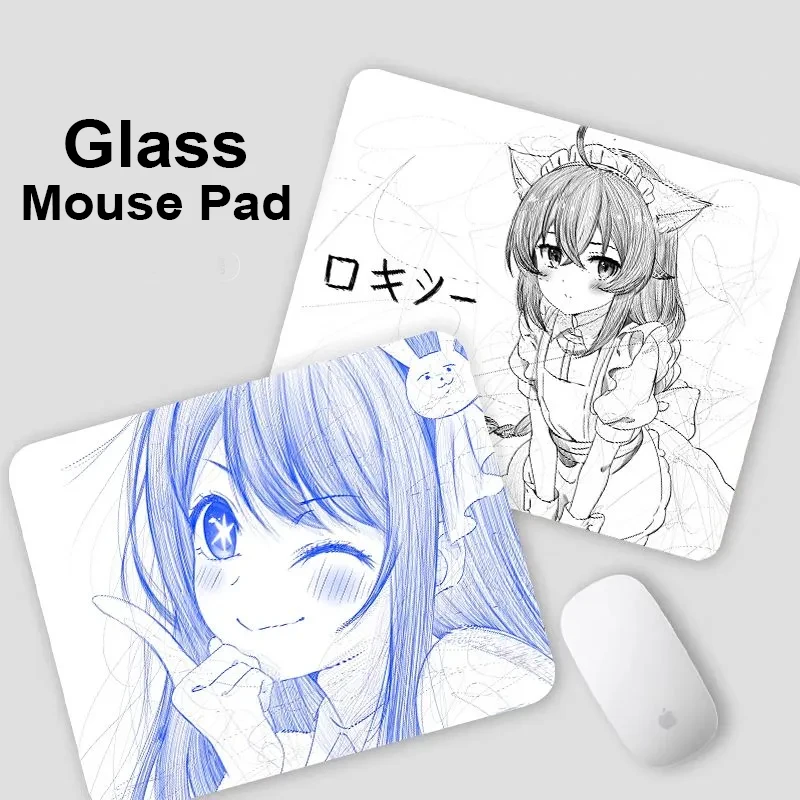 

Коврик для мыши из фотоэлектрического стекла Minimalist Art Line XXL — большая модернизированная гладкая закаленная поверхность для домашнего использования FPS eSports и офиса