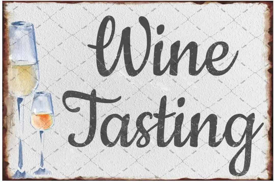 Cusde Wine Tasting Metal Tin Sign Bar Vintage Wall Art Funny Tin Signs Home Decoration Wine Retro Decor Poster Living Bar G sign