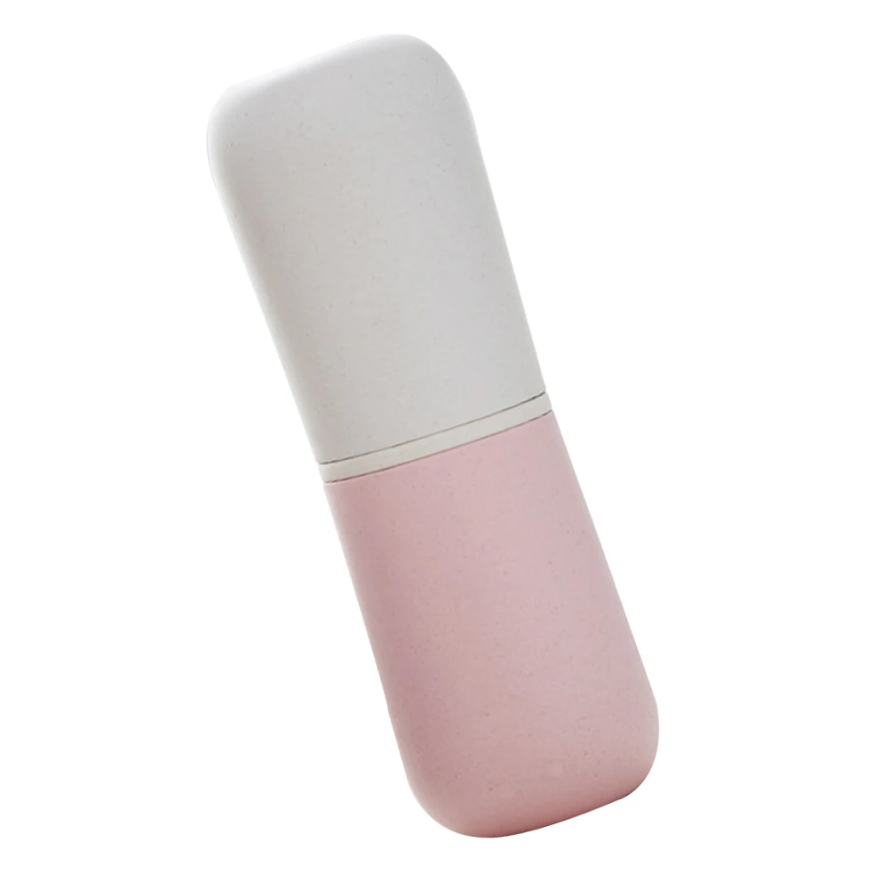 

Bamboo Fiber Toothbrush Cup Portable Travel Holder Compact Size Light Weight Storage Case For Toothbrushes Toothpaste