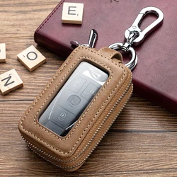 Genuine Leather Key Case, Multi and High-capacity Unisex Protective Shell, Fashionable Double-layer Waist Hanging Key Case