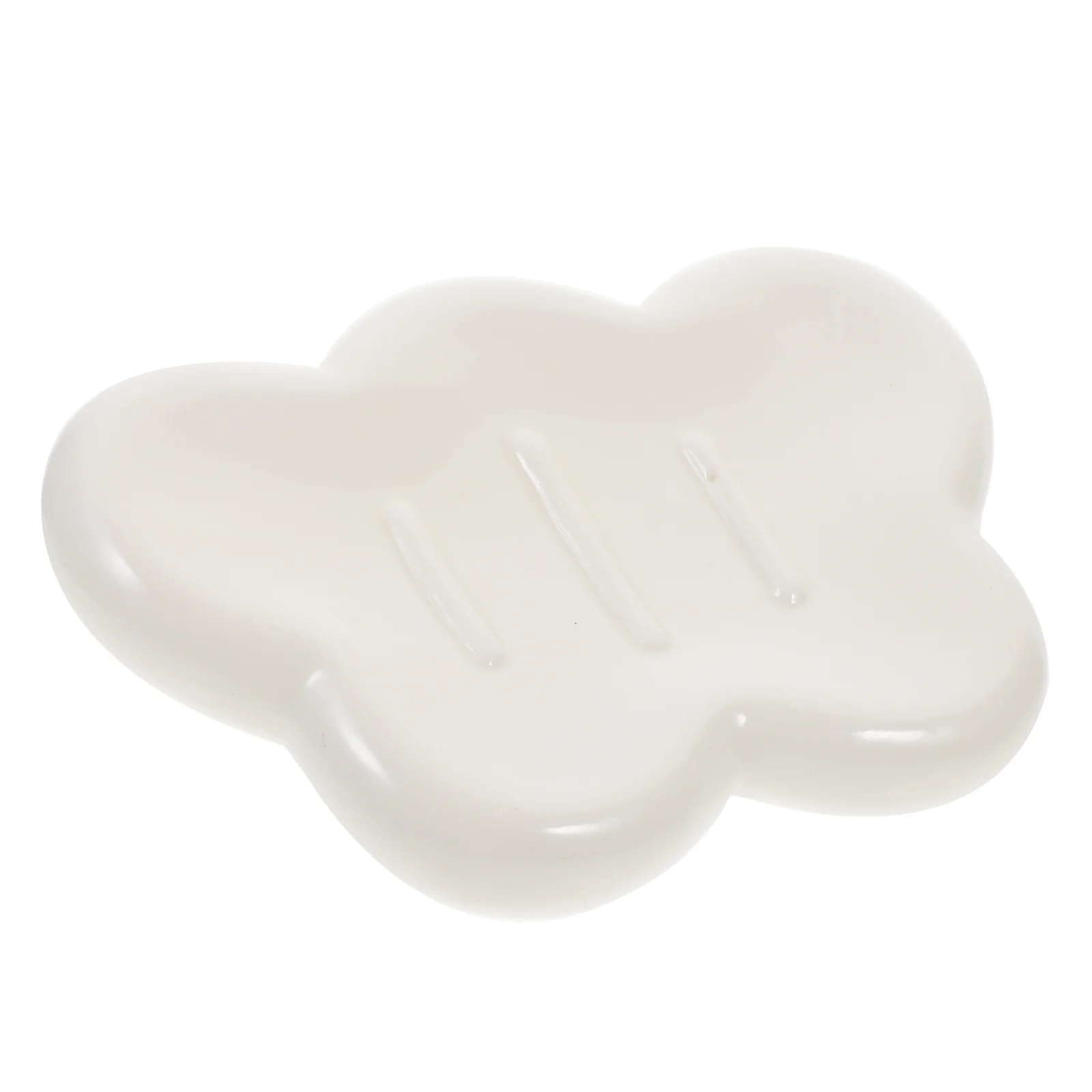 

Bathroom Soap Dish Ceramic Cloud Shaped Minimalist Design Stable Secure Easy to Clean Multi Function Tray Cloud Soap Dish