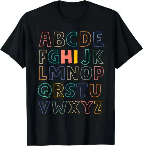 Funny Pre K Kindergarten Hi Alphabet Back To School Teachers T-Shirt