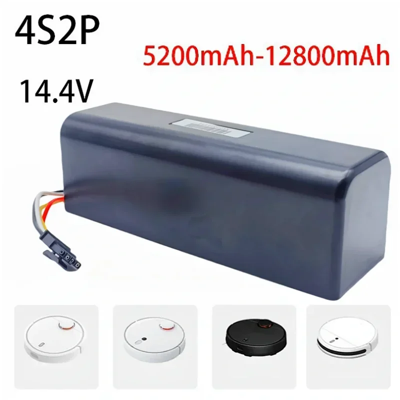 14.4V 5.2Ah 6.5Ah 7.8Ah 9.8Ah 12.8Ah mijia Vacuum Cleaner Replacement Battery For S55 S60 S65 S50 S51 S5 MAX S6 Parts