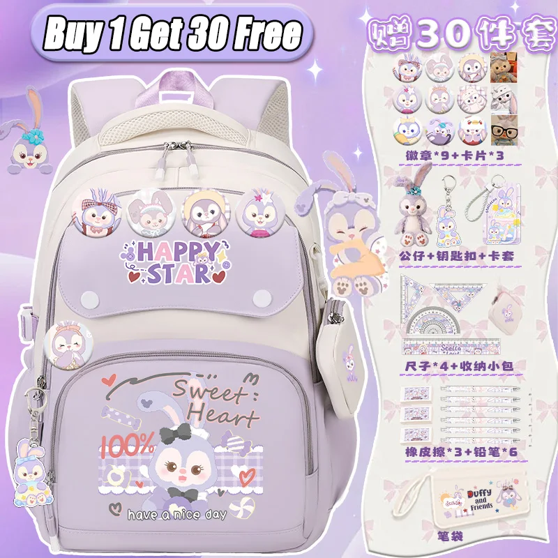 Sanrio Kids Backpack for Girls 2025 New Model Star Della Cute School Backpack with Large Capacity for Teenagers Back to School B