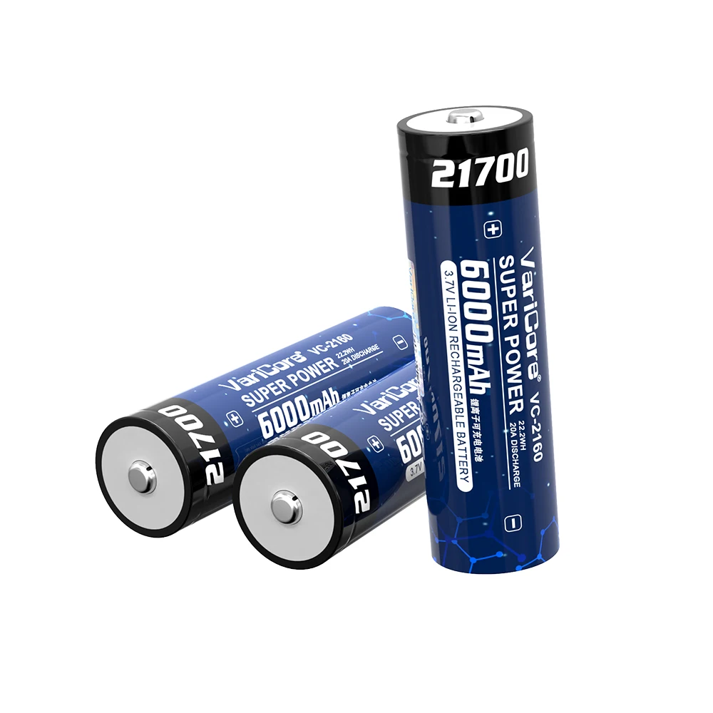 VariCore 21700 6000 мА 3,7 В литий-ионная аккумуляторная батарея для сильного света, фонарик, наушники, камера, микрофон