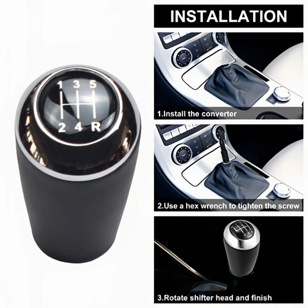 Leather-Treated Gear Shift Knob for For MAZDA Manual Transmission Applications Including 3 5 6 and Models Years 2006-2012