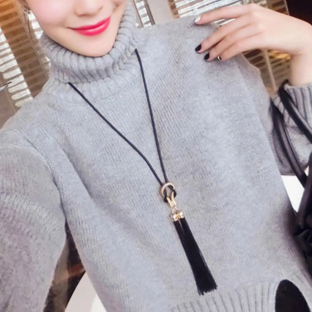 New Arrival Female Pendant Necklace Tassel Long Winter Sweater Chain Necklace for Women Necklaces Wholesale Sales Collar