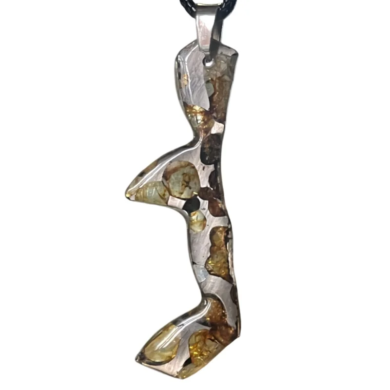 3g Seymchan Olive Meteorite manual Pendant Olive Meteorite Natural Olive Meteorite Necklace Pendant Specimen Collection- LB135