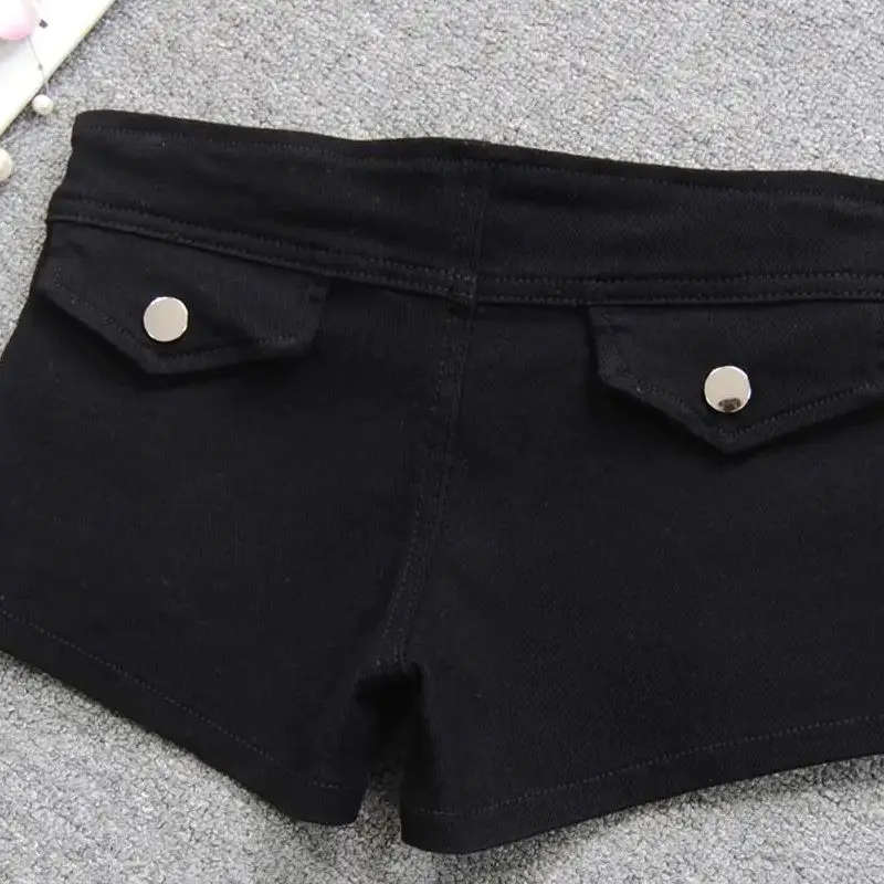 Black Slim Sexy Hot Pants Summer New All-match Youth Solid Color High Street Zipper Minishorts Y2K Fashion Casual Women Clothing
