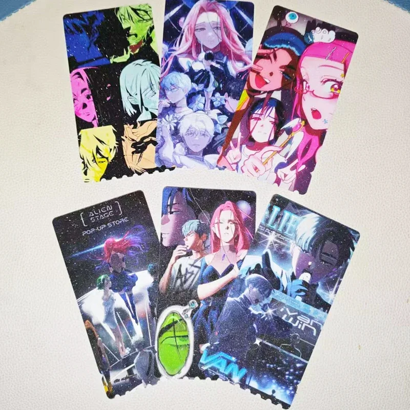 6Pcs/Lot Commemorative Tickets TV KPOP Alien Stage Mizi Sua Ivan Till Hyuna Luka Photocard HD Double-sided Album Photo Card Gift