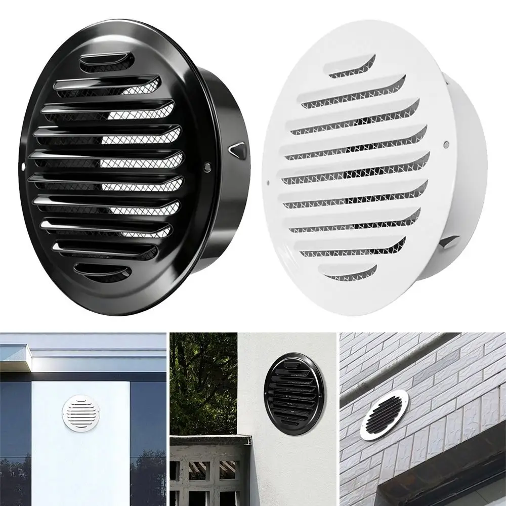 Creative Stainless Steel Air Ventilation Cover Round Built-in Mesh Air Outlet Vent Easy To Install Air Vent Grille Exterior Wall