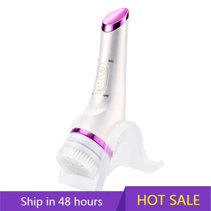 YTYIN-cepillo de limpieza Facial eléctrico, vibración ultrasónica, limpiador de poros profundos, cuidado impermeable, calefacción, maquillaje de suciedad Rem