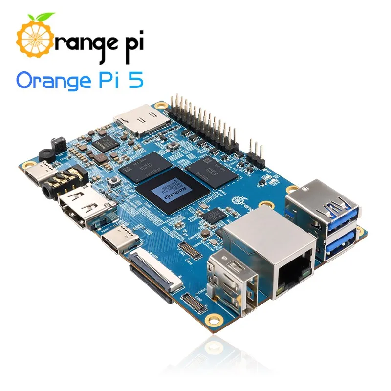 Orange Pi 5 4 / 6 / 16GB RAM RK3588S 8-Core 64-Bit Gigabit Ethernet PCIE Modul Eksternal WiFi + BT SSD Run Android Scorpio OS