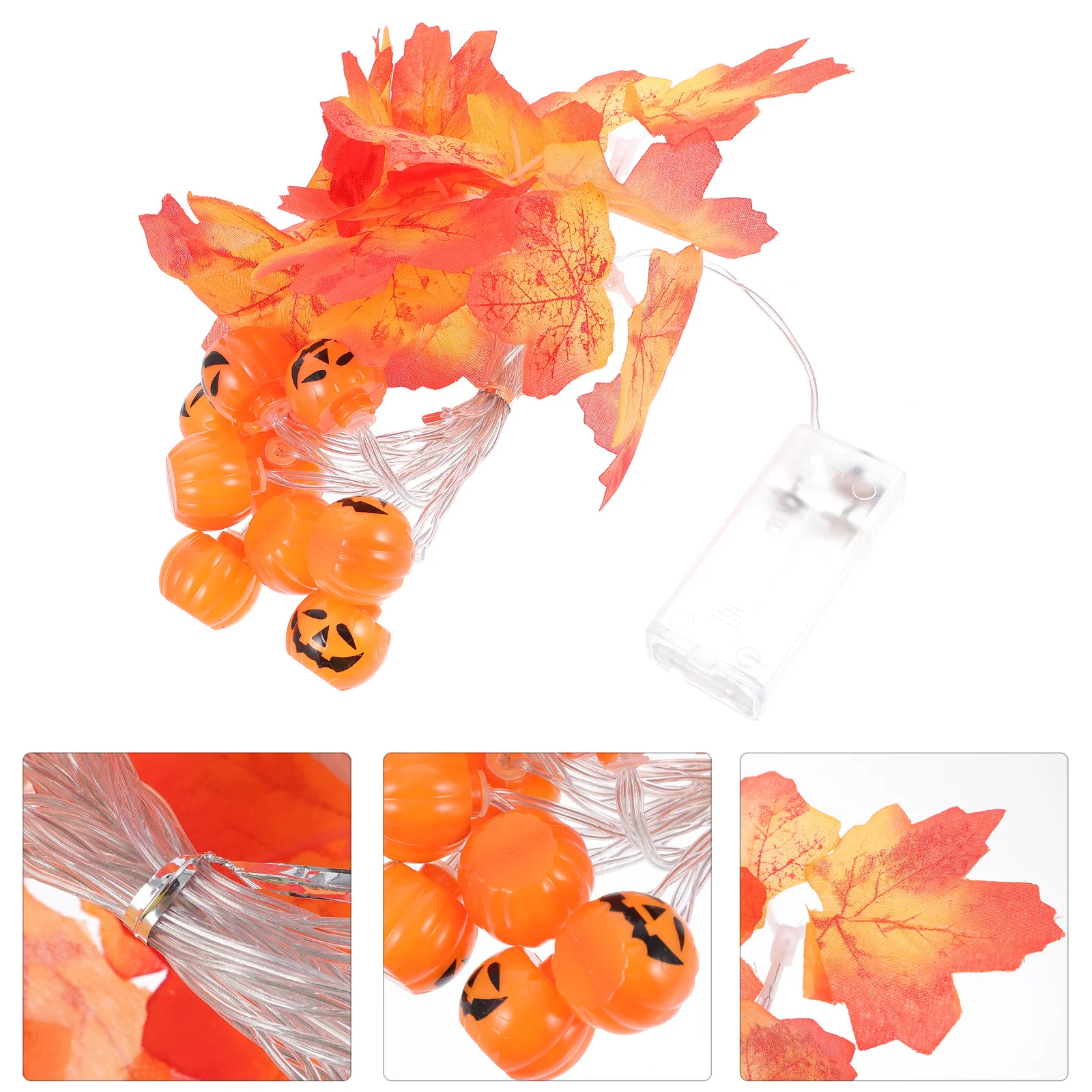 

1Pcs Maple Leaf Pumpkin LED String Light Warm Glow Halloween Thanksgiving Festival Party Outdoor Decorative Light String