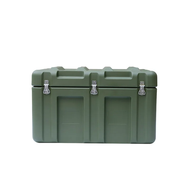 80x60x50cm Military Green Combat Readiness Box Anti Drop And Moisture-Proof Ammunition Box Roll Molded Toolbox