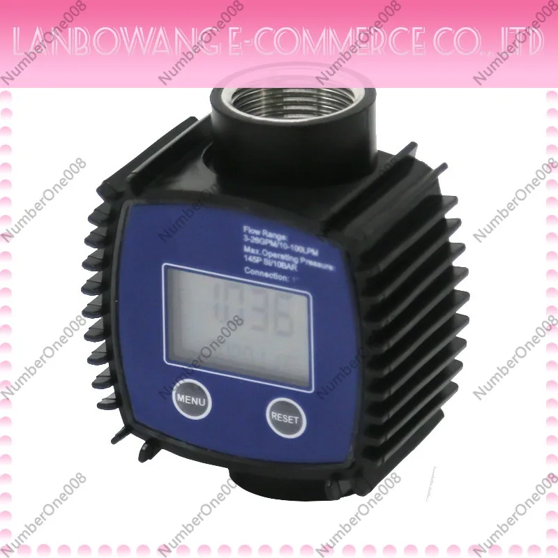 K24 Electronic Turbine Flow Meter Stainless Steel for Water Diesel PPS Plastic Thread Connection
