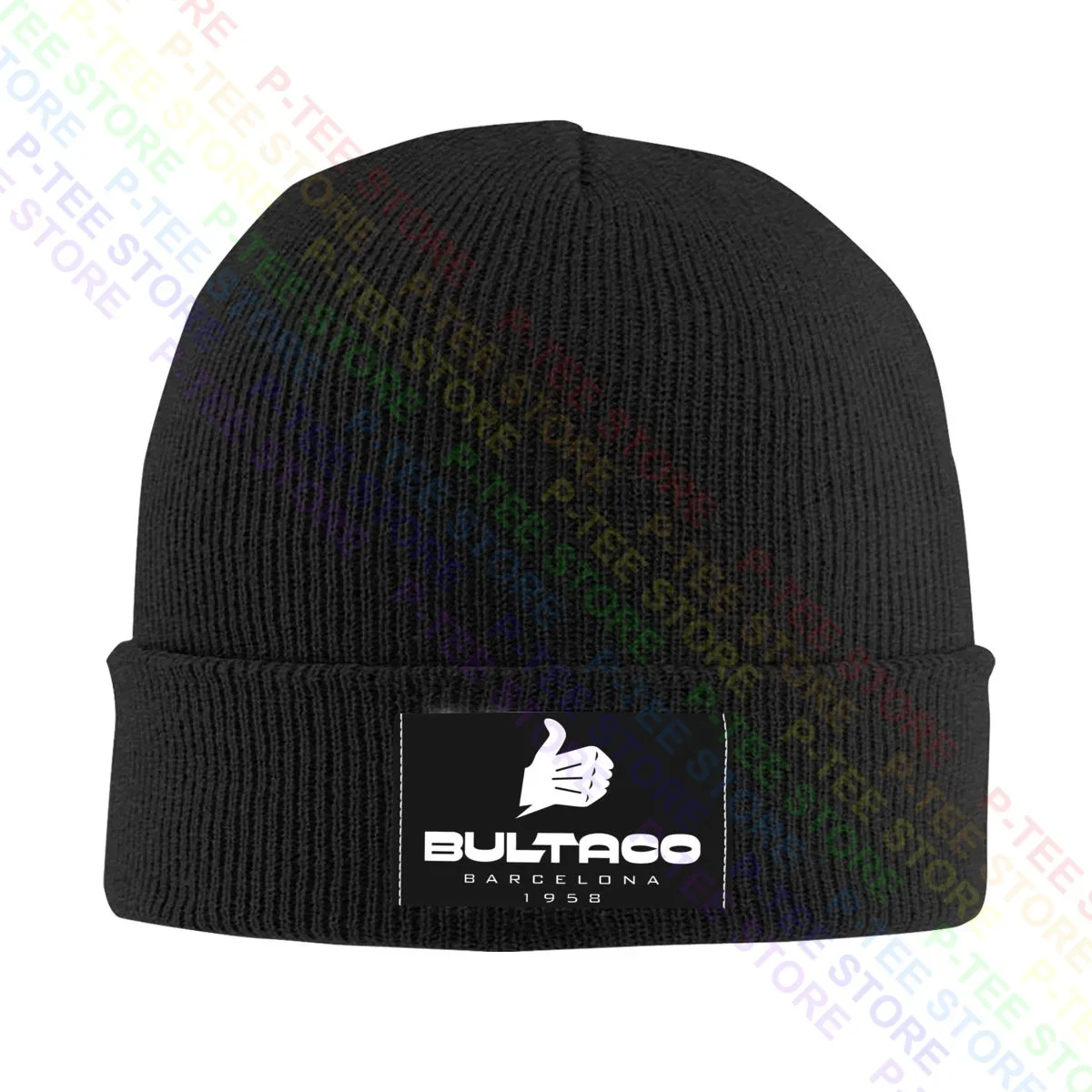 Bultaco Motorcycles Barcelona 1958 Logo Knitted Beanie Hat Beanies Cap Print Harajuku Hot Selling