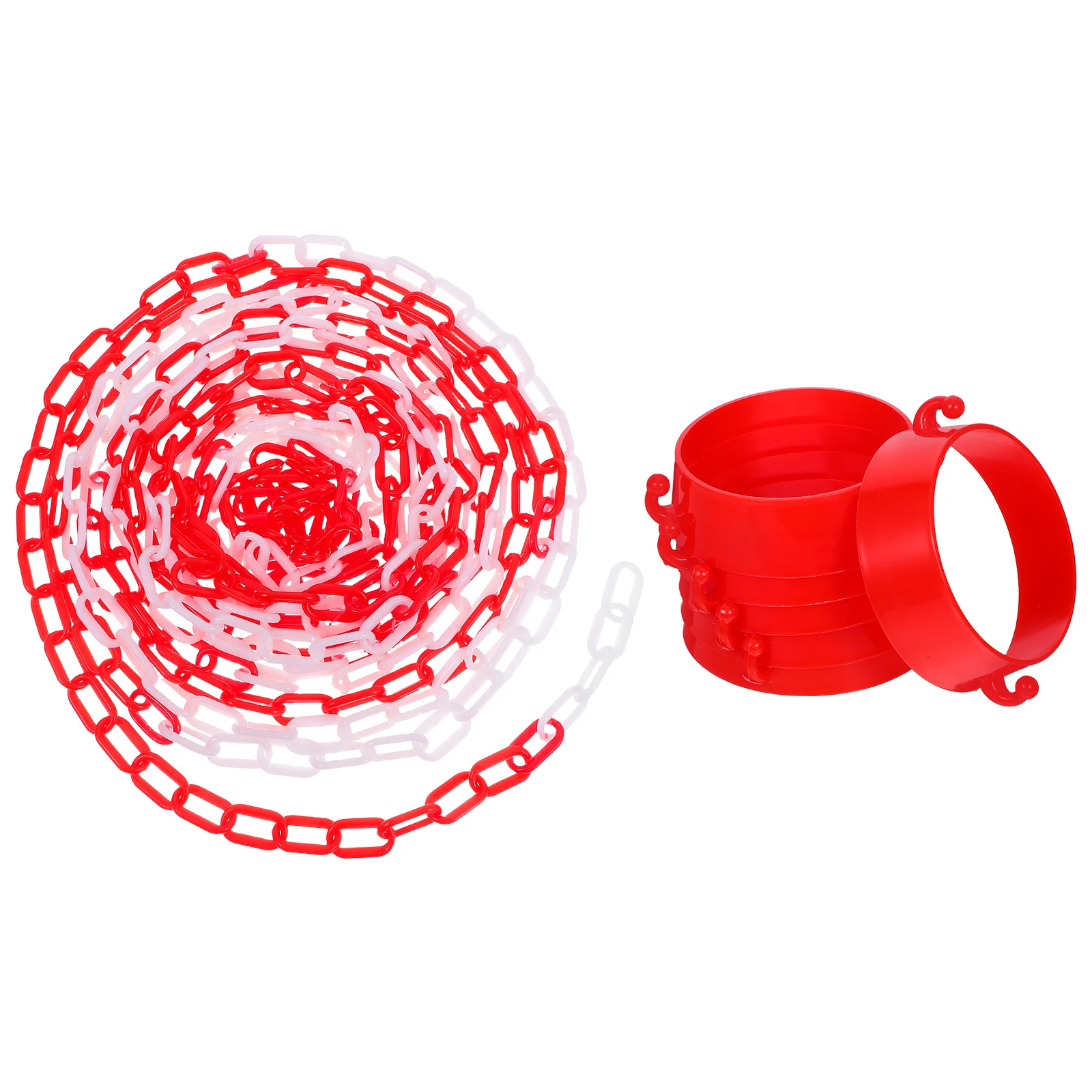 Red Plastic Cone Chain Connectors Traffic Barrier Accessories Parking Cones High Visibility Chain