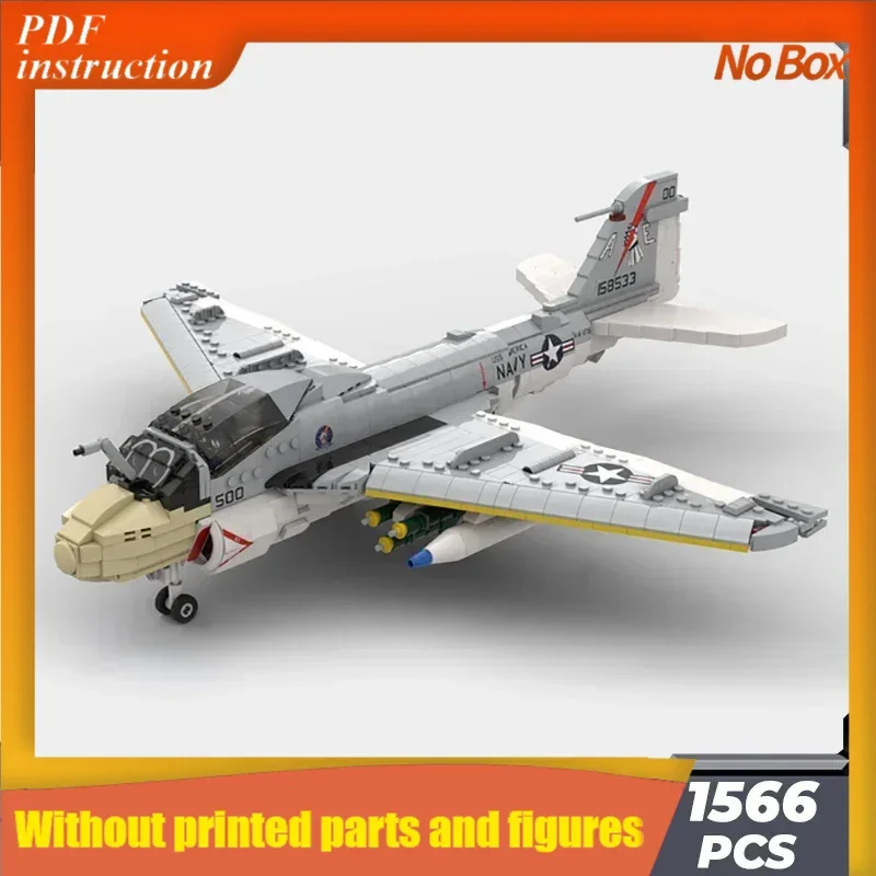 Moc Building Bricks Military Model 1:35 A-6E Intruder Fighter Technology Modular Blocks Gifts  Toys DIY Sets AssemblyChristmas