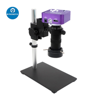 51MP 4K 2K Digital Microscope For Soldering Microscope Set 1080P HDMI Industrial USB Camera 130x Lens Table Stand Holder Remote