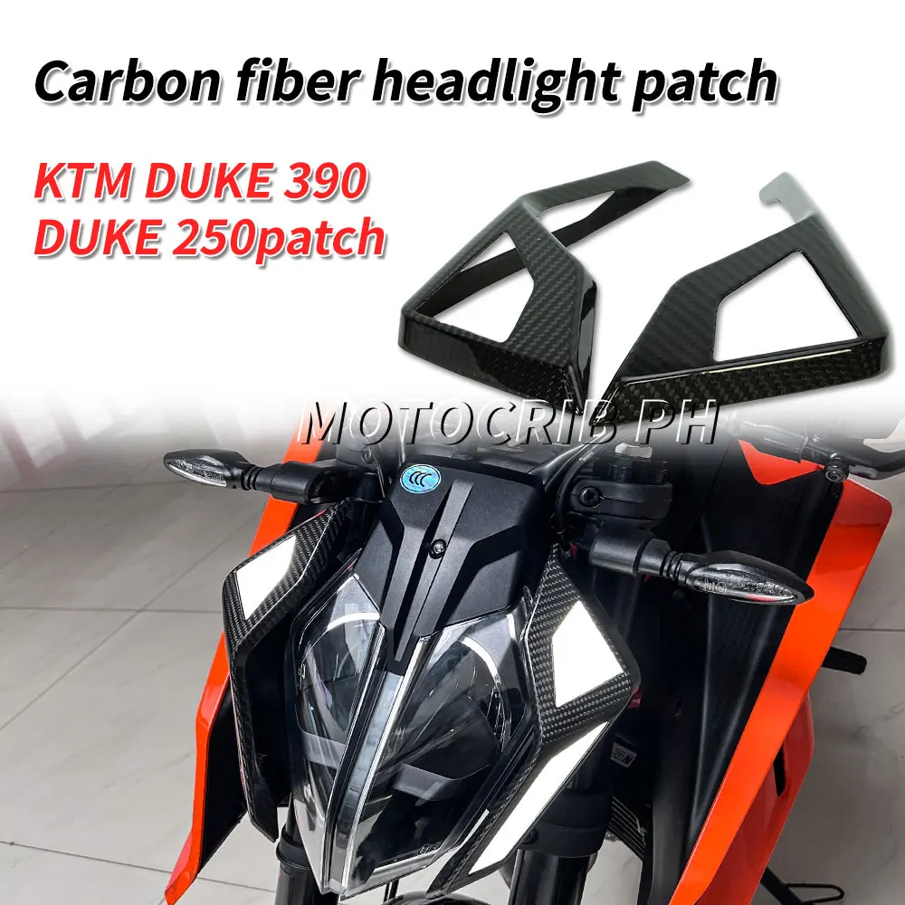 

Motorcycle Carbon Fiber Headlight Guard Lens Cover Protector For KTM DUKE 390 DUKE 250 Motorcycle Headlamp Guard 2024 2025