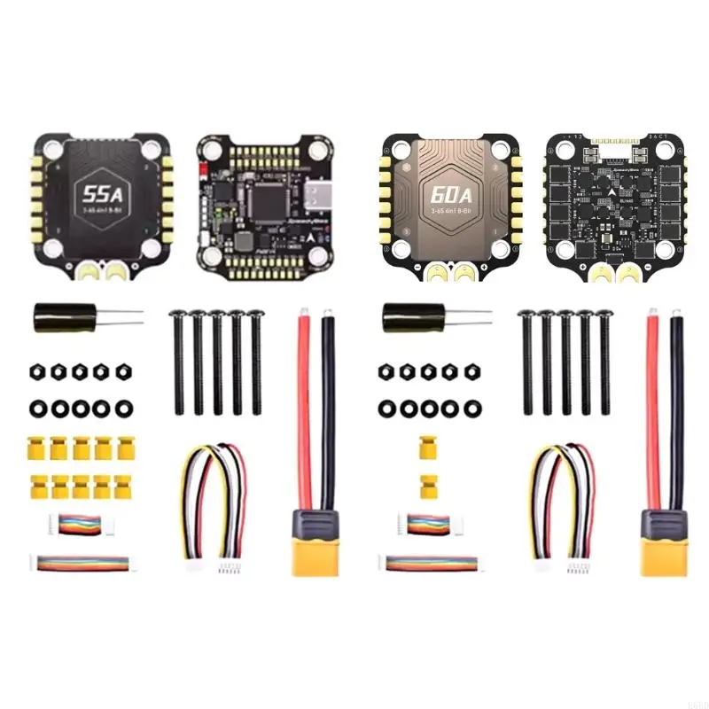 

Sturdy Alloy Plastic 60A 4 in 1 Flight Controllers for Competitive Race E65D
