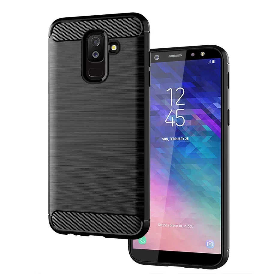 Carbon Cover for Samsung Galaxy A6 Plus 2018, Galaxy Jean,Silicone TPU Case, A605F, A605G , for Galaxy A6+ 2018 , Capa Cases
