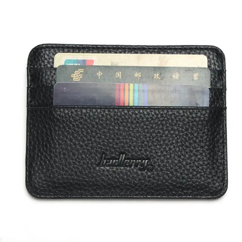 Double-sided PU Leather ID Card Holder Multi-color Bank Credit Card Case Multi-slot Ultra-thin Wallet Business Card Holder Men