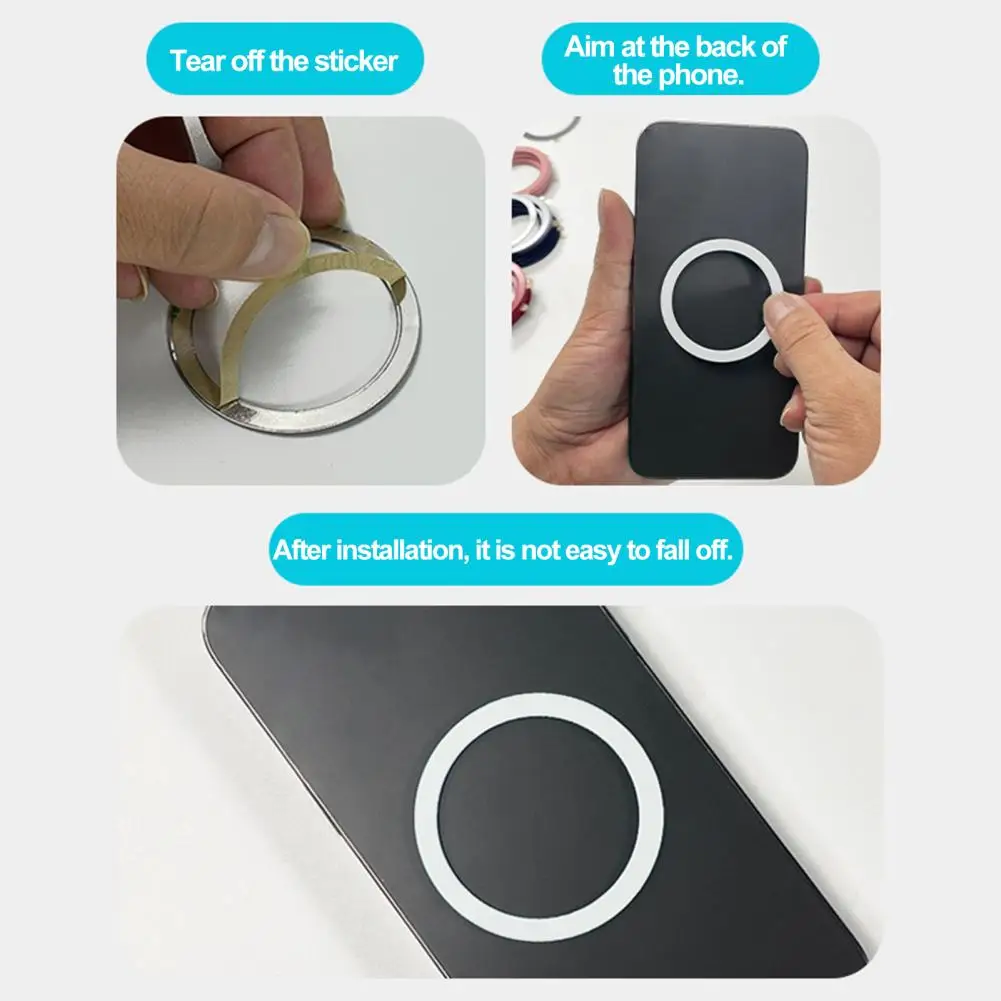 Magnetic Iron Piece for Wireless Charging Universal Metal Magnetic Conversion Kit Fast Easy Wireless for Iphone for Wireless