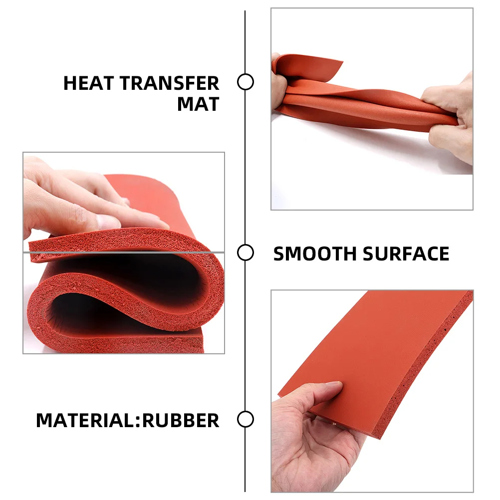 

3pcs Heat Press Pad Rubber Insulation Mat Professional Wear-Resistant Shock-Absorbing Foam Board Transfer Printing Pillow For