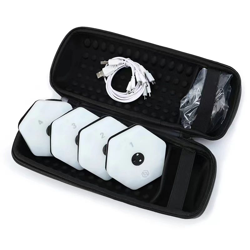 Lâmpada de treinamento de reação multiesportiva para basquete, futebol, boxe, handebol e mais - Equipamento de velocidade ágil com 4 luzes + aplicativo