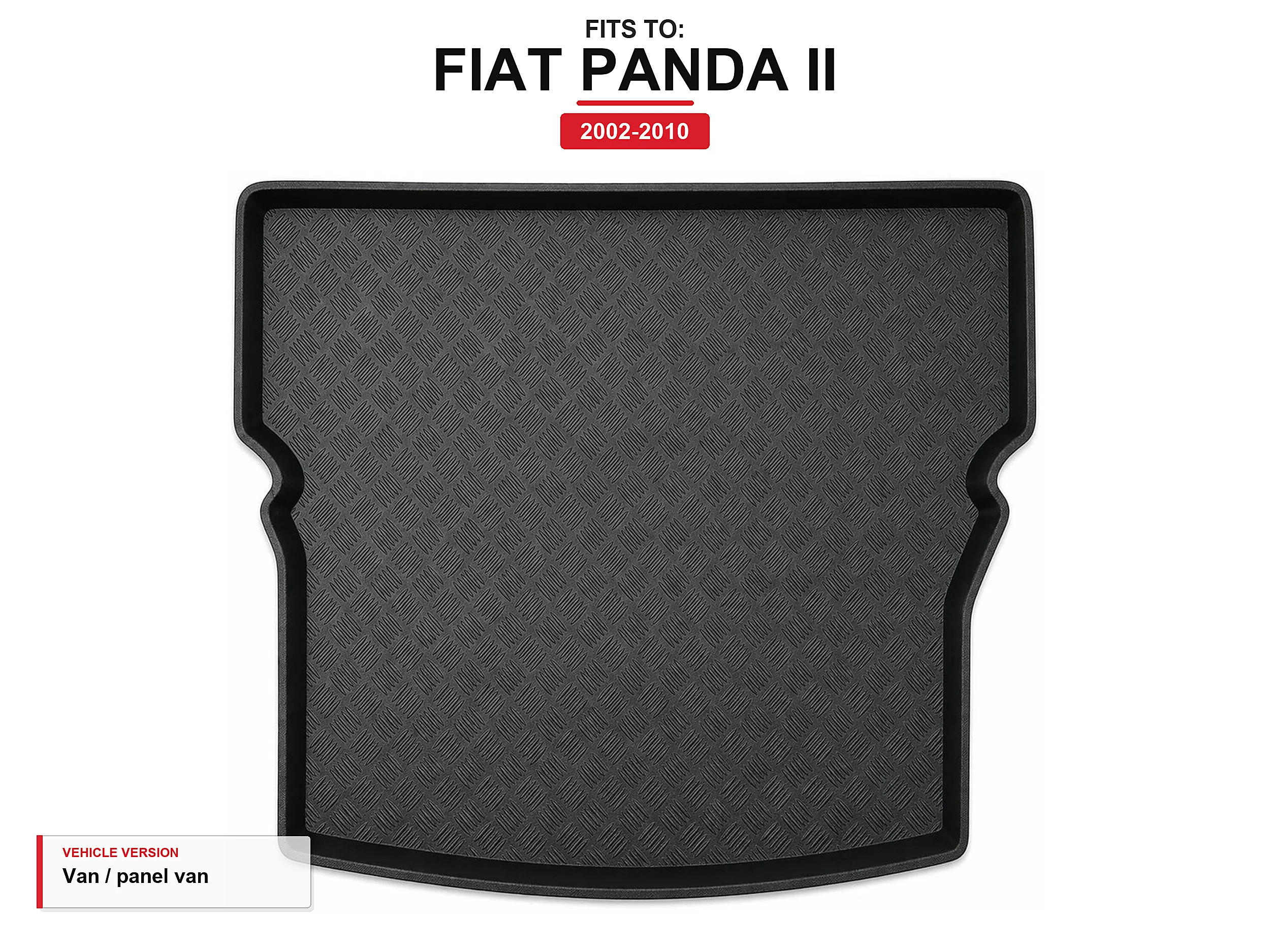 Kofferbakmat met lip voor: Fiat Panda Ii 2002-2010 Van