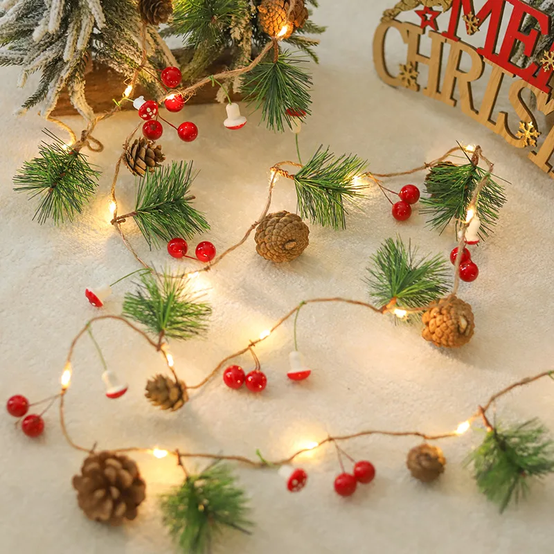 

Christmas String Lights Xmas Pine Cones String Light Fairy String Lights Garland for Christmas Party Wedding Decoration Supplies