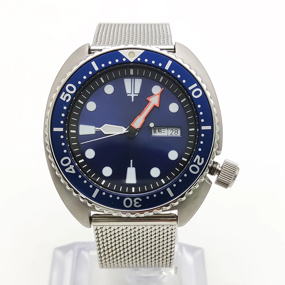 Montre étanche aseptique pour homme, mouvement automatique, verre saphir, boîtier en acier inoxydable, montre-bracelet d'affaires décontractée, 45mm