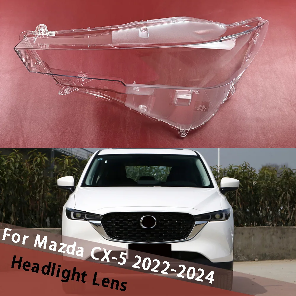 

For Mazda CX-5 2022 2023 2024 Car Accessories Headlight Cover Shade Headlamp Shell Transparent Lampshade Case Lens Plexiglass