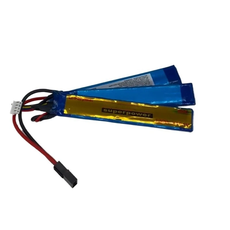 ل Firefox F4R12C ل Jinming 8th Gen Renxiang بنادق رصاصة ناعمة 11.1 فولت 1200 مللي أمبير 20C بطارية ليثيوم بوليمر حزمة ثلاث قطع