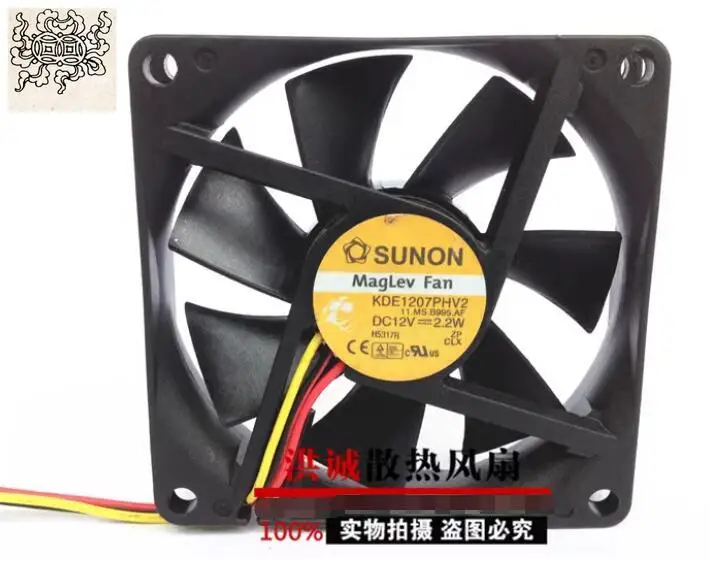 

Ltsf For SUNON KDE1207PHV2 DC 12V 2.2W 70x70x15mm 3-Wire Server Cooling Fan