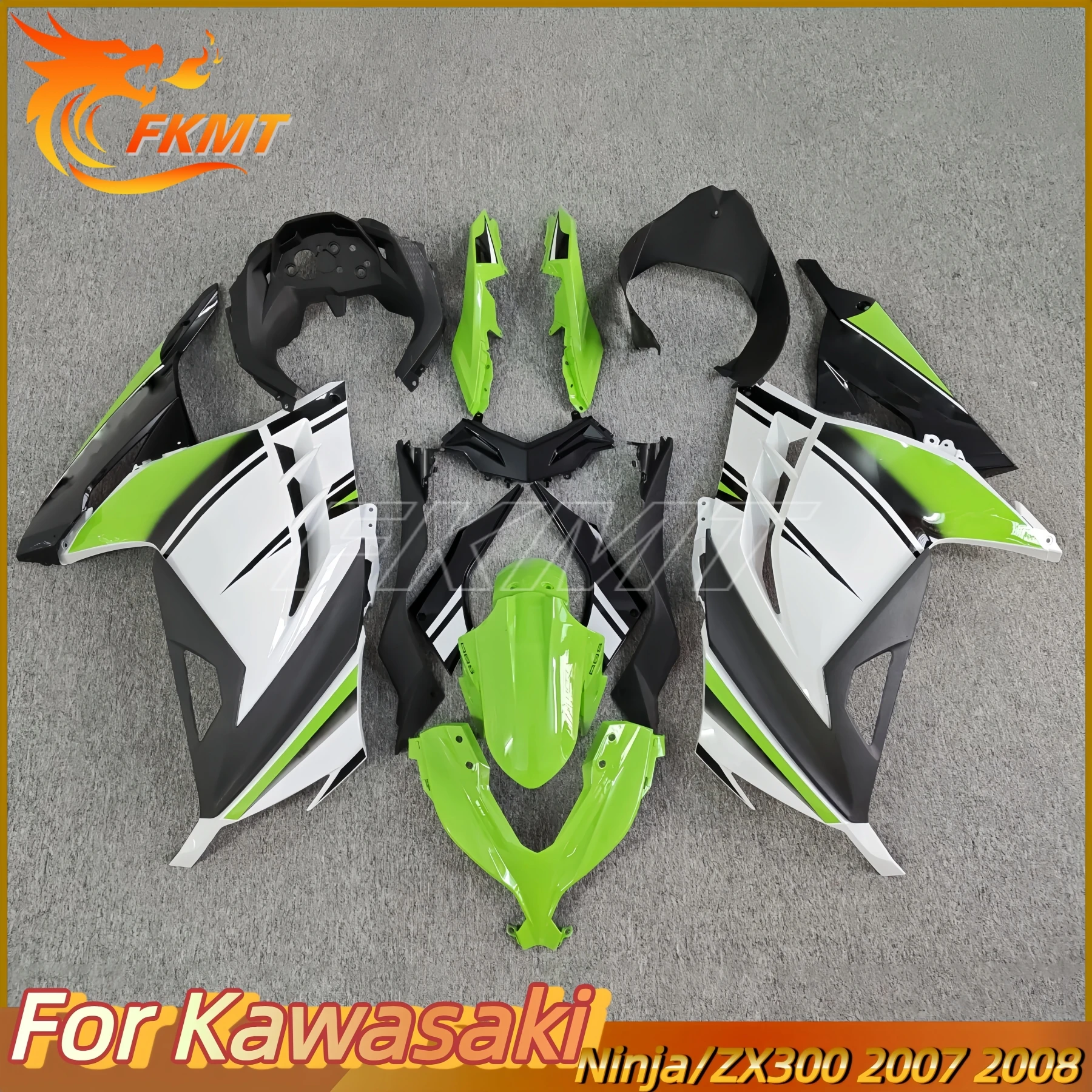 

The ABS Body Full Fairing Kit Fit For KAWASAKI NINJA300 ZX300 2013 2014 2015 2016 2017 Custom Fairings Kits Bodywork Shell