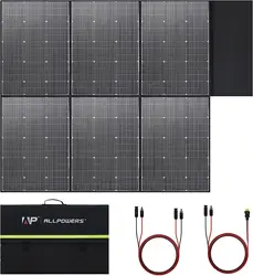 ALLPOWERS 600W Foldable Solar Panel High-Efficiency Solar Module Solar Charger with Solar Output for RV Off-Grid Boat Home Camp