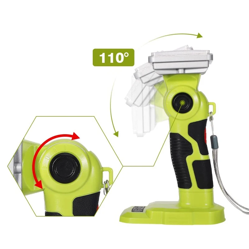 LED Work Light 9W 3 Inch Rotatable Cordless For Ryobi 14.4V-18V ONE+ Li-ion NiCd NiMh Battery Outdoor Work Lighting Spotlight